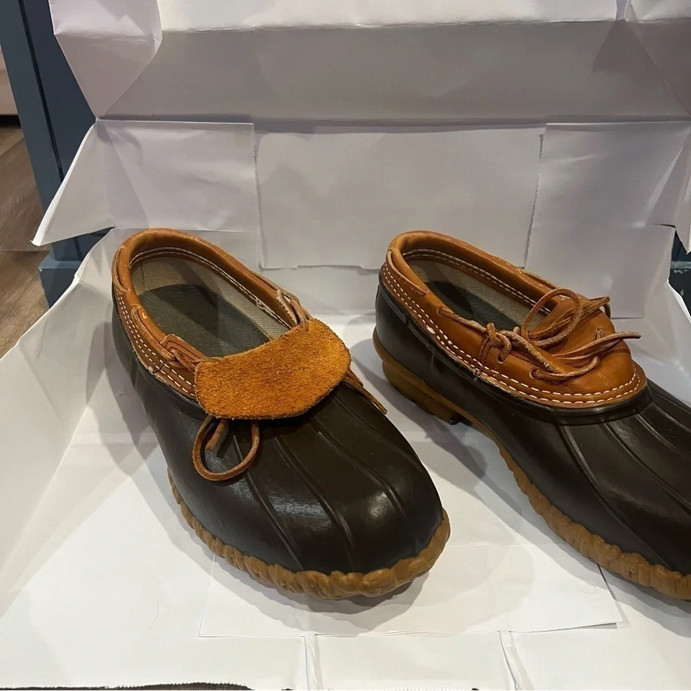 LL Bean Mens Rubber Moc Size 8 Wide